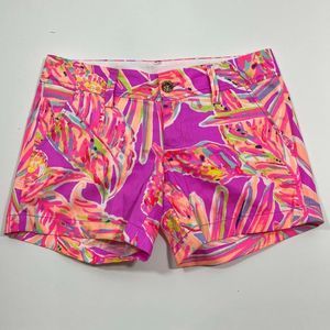 Lilly Pulitzer Womens Callahan Shorts SZ 2 Pink Amethyst Sunseekers
